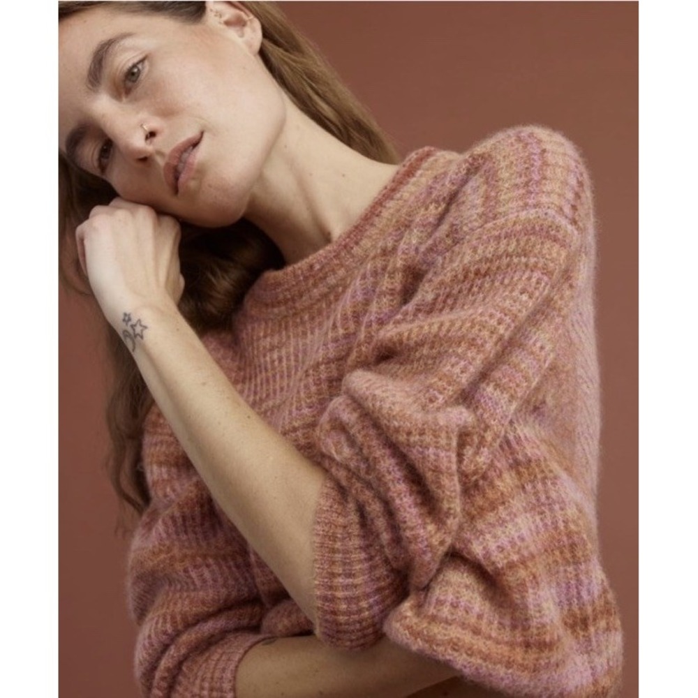 Everlane Alpaca Cocoon Crew Sweater Sz M Cozy Soft Girl Coquette Luxe Boho Eco